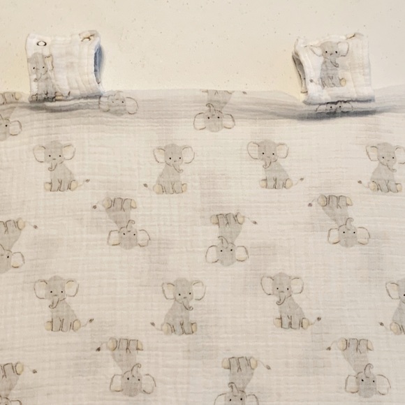 Aden Anais Elephant Car Seat Canopy Blanket Cotton Muslin Snap Loop Swaddle - Picture 5 of 6
